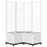 Garden Planter with Trellis White 80x80x136 cm PP 153286
