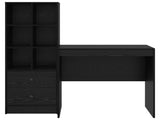 Desk with Drawer with Shelf with Storage 2 pcs Black Oak 3337354