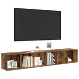 TV Cabinet Set 2 pcs Old Wood 37 x 35 x 107cm Engineered Wood 3393549
