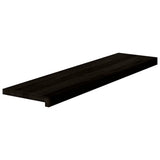 Stair Treads 2 pcs Brown Black 100x30x2 cm Solid Wood Oak 3283805