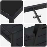 Garden Dining Set 3 pcs Black Powder-Coated Steel 3379142