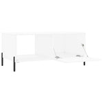 ZNTS Coffee Table White 90x50x40 cm Engineered Wood 829220