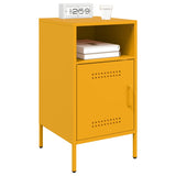 ZNTS Bedside Cabinets 2 pcs Mustard Yellow 36x39x68 cm Steel 843073