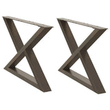 Coffee Table Legs 2 pcs Natural Steel 70x cm Steel 4012715