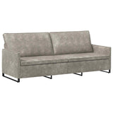 Sofa Set 2 pcs Light Grey Faux Suede Fabric 3433131