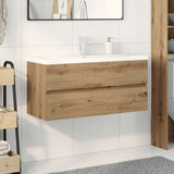 Sink Cabinet with Built-in Basin and Faucet Artisan Oak 3328938