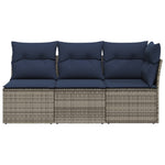 Garden Sofa 8 pcs Grey and beige 172 x 62 x 69 cm Poly rattan 366165