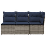 Garden Sofa 8 pcs Grey and beige 172 x 62 x 69 cm Poly rattan 366165
