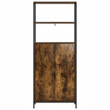Highboard Smoked Oak 65 x 33 x 161 cm Engineered Wood 8013874