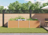Garden Raised Bed Light Brown 240 x 80 x 77 cm Galvanised Steel 42017336