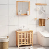 2 Piece Bathroom Furniture Set Solid Wood Walnut 3185783