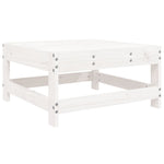 ZNTS 10 Piece Garden Sofa Set White Solid Wood Pine 3250681