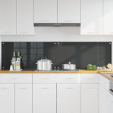 Kitchen Backsplash 2 pcs Dark Grey 100 x 50 cm Tempered Glass 3415468