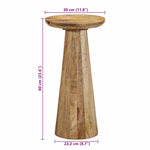 ZNTS Side Table Ø30x60 cm Solid Wood Mango 4017542