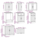 8 Piece Kitchen Cabinet Set Kalmar Old Wood Engineered Wood 3314839