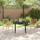 Garden Stacking Chairs 2 pcs Brown and Beige 42006824