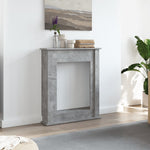 ZNTS Fireplace Surround Concrete Grey 75x20x87.5 cm Engineered Wood 854583