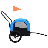 2-in-1 Pet Bike Trailer & Jogging Stroller Blue and Black 92438