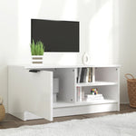 TV Cabinet High Gloss White 80x35x36.5 cm Engineered Wood 811478
