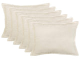Cushion Cover 6 pcs HOUTEN Cream 80 x 80 cm Boucl 921666