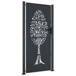 Garden Gate Anthracite 105x205 cm Steel Tree Design 153159