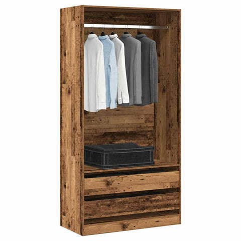 Wardrobe Old Wood 100x50x200 cm Engineered Wood 3318626