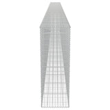 Gabion Wall with Covers Galvanised Steel 900x50x150 cm 143589
