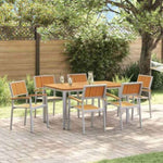 Garden Dining Set 7 pcs Grey and brown 150 x 90 x 75 cm 3284424