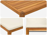 4 pcs Solid Acacia Wood & Rope Natural 3407788