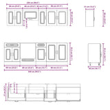 8 Piece Kitchen Cabinet Set Kalmar Smoked Oak Engineered Wood 3314826