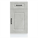 Kitchen Base Cabinet Kalmar Concrete Grey Engineered Wood 853471