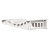 Sun Lounger White 205x70x31.5 cm Solid Wood Pine 832581