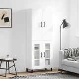 Highboard White 69.5x34x180 cm Engineered Wood 3195755