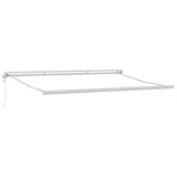 Retractable Awning Anthracite and White 4x3 m Fabric&Aluminium 3216135