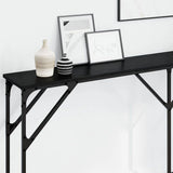 Console Table Black oak 180 x 23 x 75 cm 871328