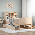 ZNTS Bookcase Bed without Mattress 75x190 cm Small Single Solid Wood Pine 3308945
