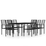9 Piece Garden Dining Set Black 3099208