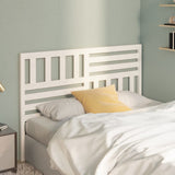 Bed Headboard White Solid pine wood 166 x 4 x 100 cm 814155