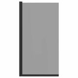 Bath Shower Screen Manual Black 68 x 130 cm Tempered Glass 42018544