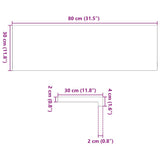 Stair Treads 20 pcs Untreated 80x30x2 cm Solid Wood Oak 3282948