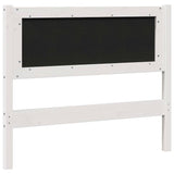 Upholstered Headboard White 100 cm Solid Pine Wood 879083