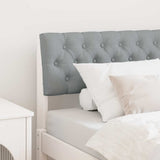 Upholstered Headboard Light Grey 90 cm Solid Pine Wood 879198