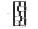 8-Tier Freestanding Bookcase w/ Melamine Surface Anti-Tipping Foot Pads Home Display Storage Grid T3398P344747