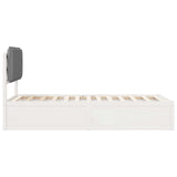 Bed Frame with Upholstered Headboard Light Grey 100 x 200 cm 877583