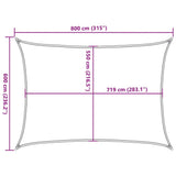 Sunshade Sail 160 g/m Brown 6x8 m HDPE 311800