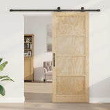 Sliding Door ORKDAL Natural 86 x 211 cm Solid Pine Wood 3445502