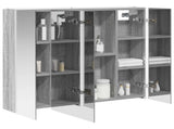 Bathroom Mirror Cabinet Grey Sonoma 83.5 x 15.5 x 70 cm 889268