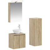 Bathroom Furniture Set 4 pcs Sonoma Oak 3407409