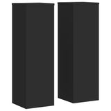 Plant Stand 2pcs Black 25x25x80 cm Engineered Wood 852943