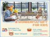 3-Piece Kids Table and Chairs Set with Convertible Desk and Storage Grid, Kids Activity Table for T3398P347724